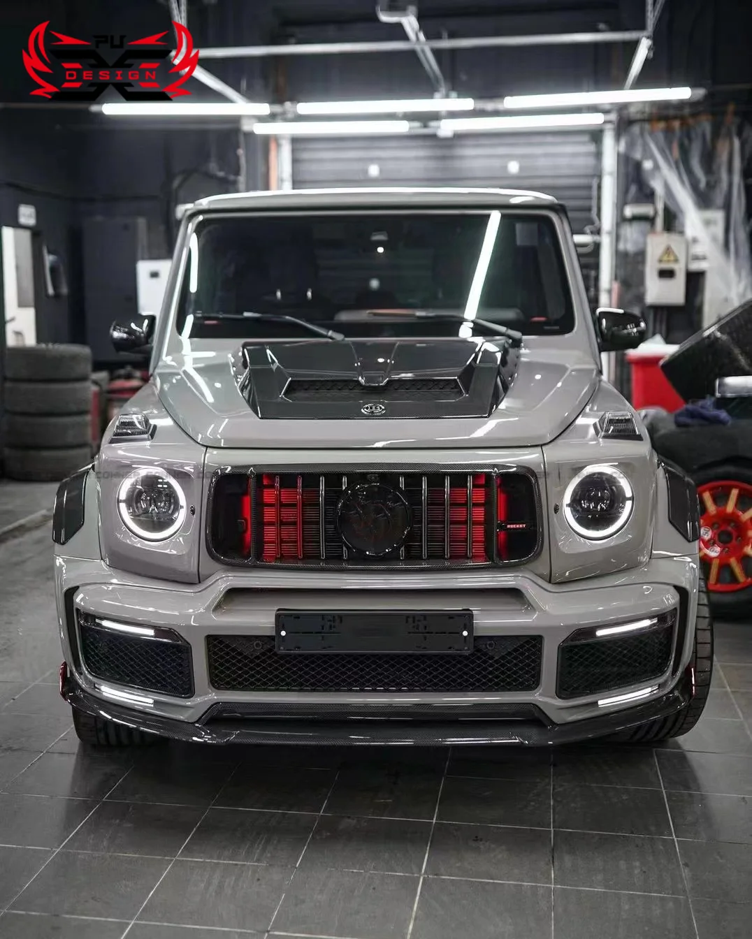 For Benz G Class W464 G500 G550 G63 Full Dry Carbon Body Kit G900 Rocket edition Style Auto Parts