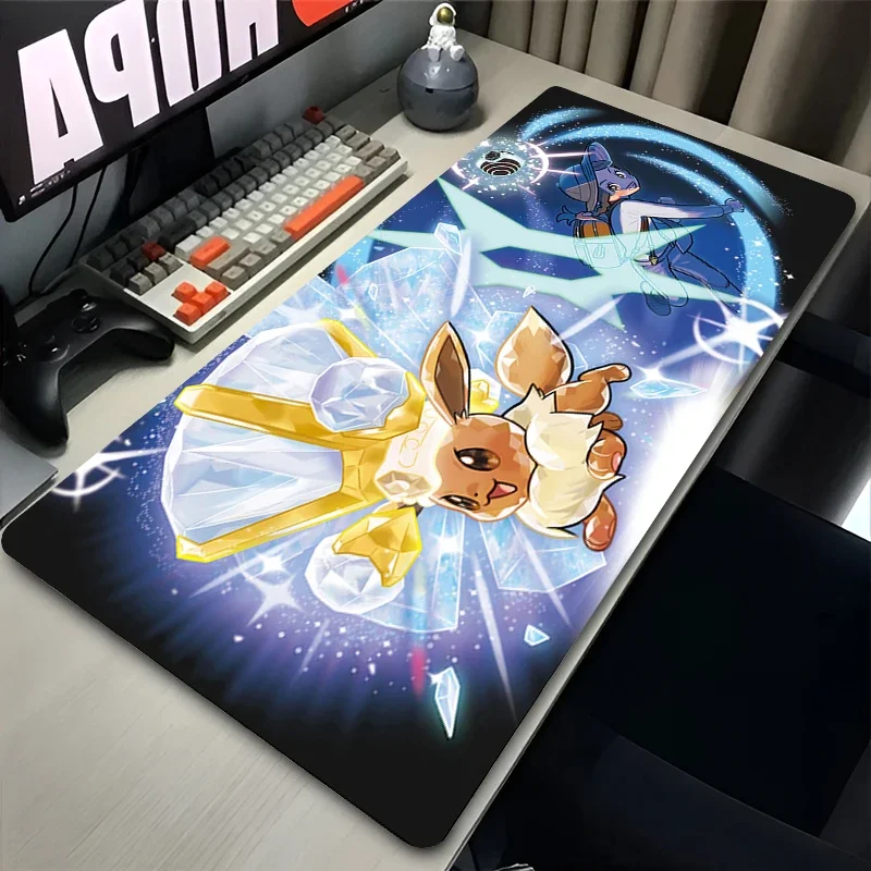 New Kawaii Japan Anime Pikachu Leather Mouse Pad PC Colorful Gamer Cabinet Mousepad Pokemon Keyboard Rug Laptop Gaming  Desk Mat
