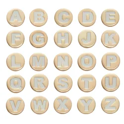 Bling Gold Letter Shoe Charms for Clog Sandals Shoe Decoration Alphabet Characters Shoes Pins for Boy Girl Men Women 1PCS