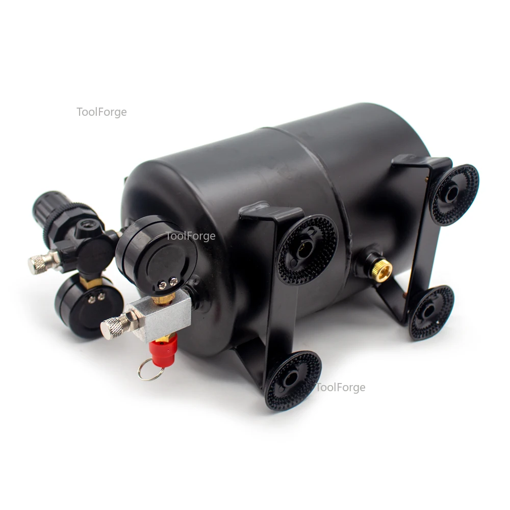 3L Portable Small Air Pump Storage Tank Mini Air Compressor Storage Tank Installation-Free Model Painting Air Tank G1/8 Thread