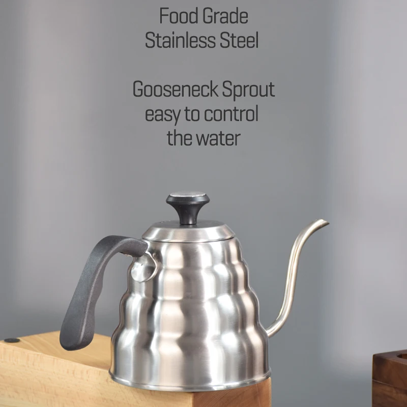 Czajnik do kawy 1L/1,2L ze stali nierdzewnej nalewany na dzbanek do kawy czajnik czajnik kroplowy z termometrem do domowego biura Cafetera