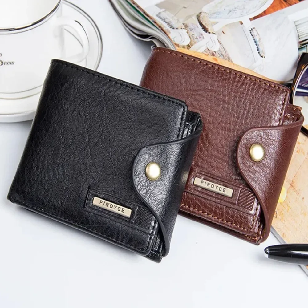

New Quality Guaranteed PU Leather Brand Men Wallets Design Short Small Male Purses Vintage Hasp Card Holder Carteras Casual