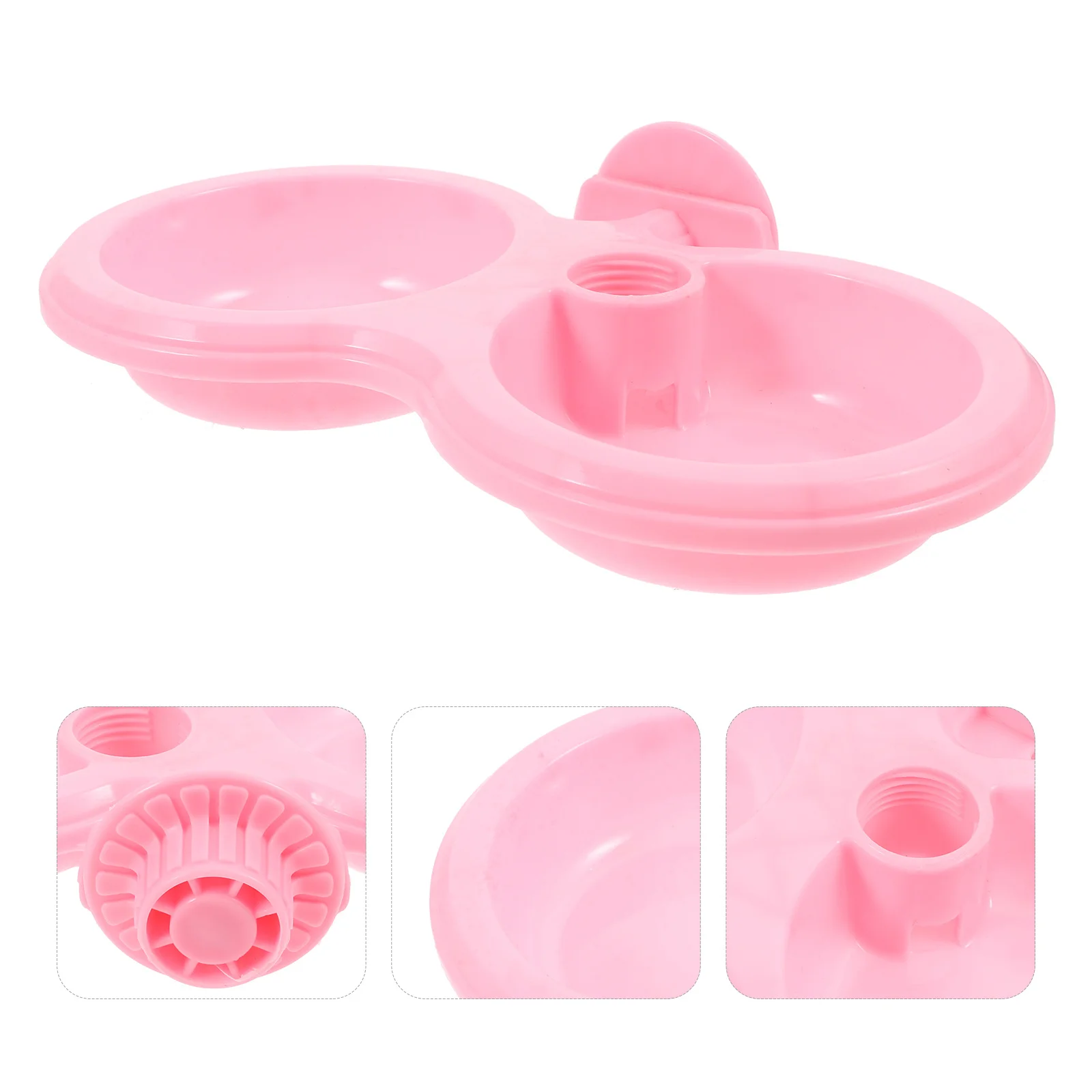 

Hanging Dog Bowl Reusable Plastic Double Bowls Design Safe Smooth Edges Easy Clean Pet Feeder Crate Kennel Water Food Dispenser