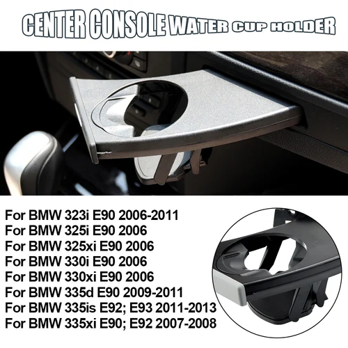 Para BMW Serie 3 consola central delantera de coche soporte para vasos negro Beige gris para BMW E90 E91 E92 E93 318 320 323 325 330 335i M3