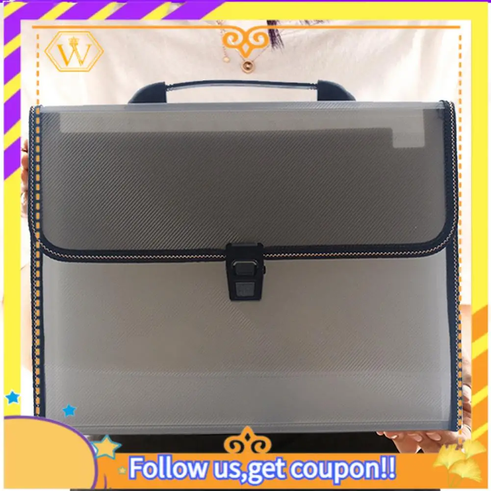 

Latest-Portable Expanding File Folder 13 Pocket A4 Accordion File Document Organizer Test Paper Folder For Paper And Document