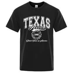 Texas Austin United States Of America Tshirt Men Women T-Shirts Hip Hop Breathable T-Shirt Casual Tee Clothes 100% Cotton Tops