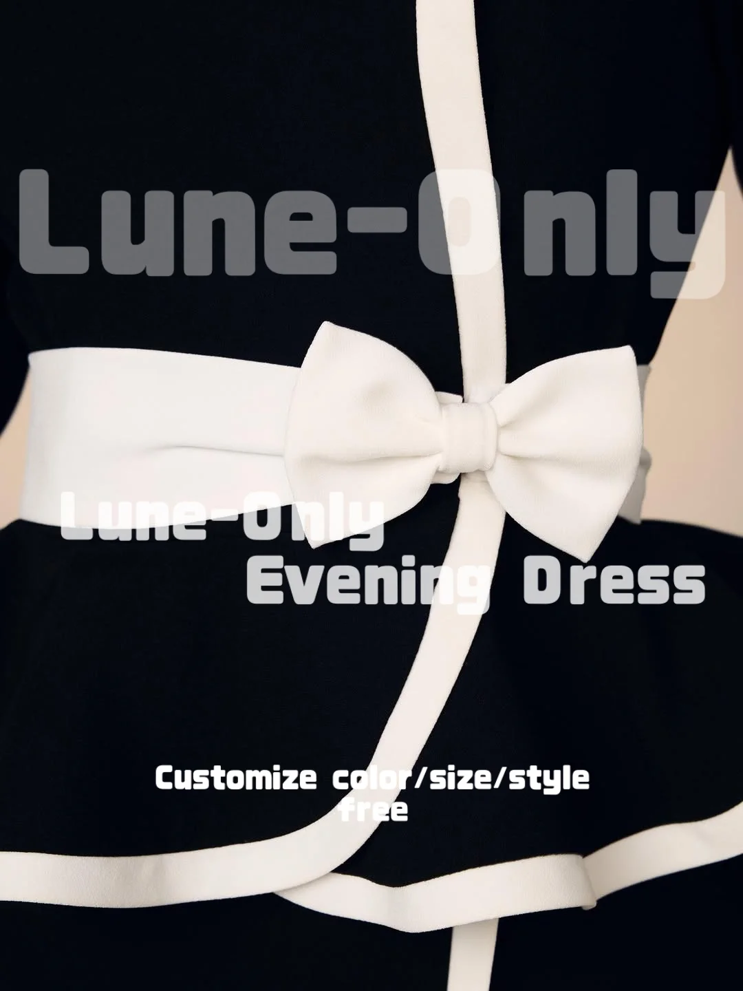 Vestidos de Noche blancos y negros de manga larga Vintage personalizados, vestido de fiesta elegante con lazo hasta el suelo, vestido Formal de graduación