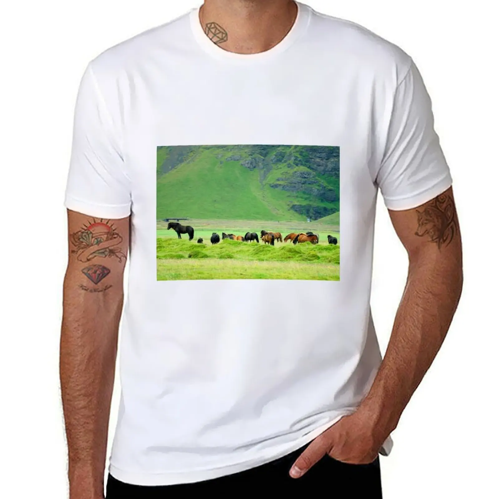 

Iceland horses vol.1 T-Shirt t shirts for man cotton funny anime t shirts for man T-Shirt