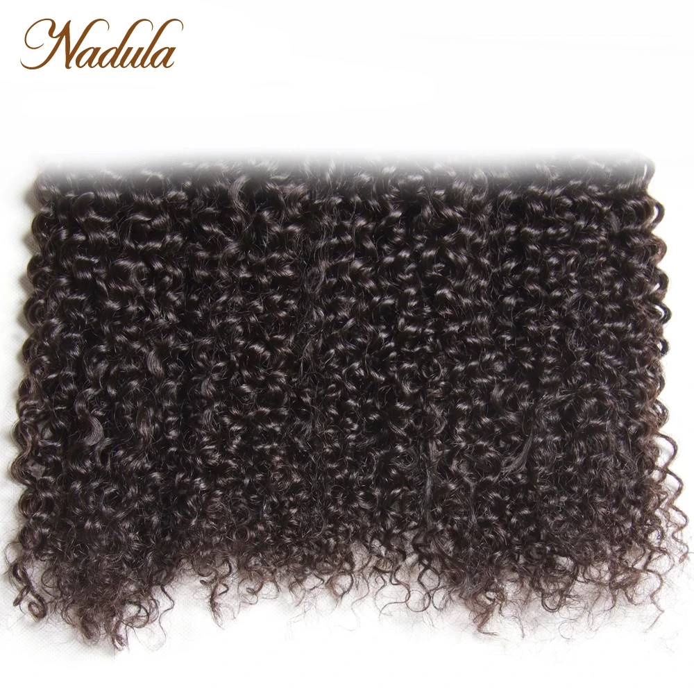 Nadula Hair 4 개/몫 브라질 곱슬 머리 번들 100% 인간의 머리카락 확장 8-26 인치 Remy Hair Weaves 무료 배송