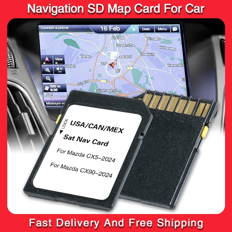 Maps USA/CAN/MEX for Mazda CX-5 CX-90 Rapid GPS SD Card Navigation 2023 Version Software Update Fast Delivery