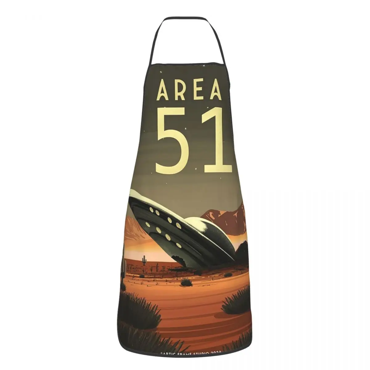 Roswell, New Mexico Desert Area 51 Poster Aprons Chef Cooking Tablier Sleeveless Bib Kitchen Cleaning Pinafore for Women Men