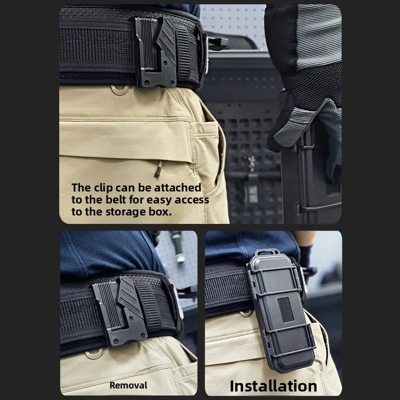 Portable Waterproof Tactical Storage Box E Item Prop Knife Protection Box Qui D Waist Hanging Outdoor Emergency Gear