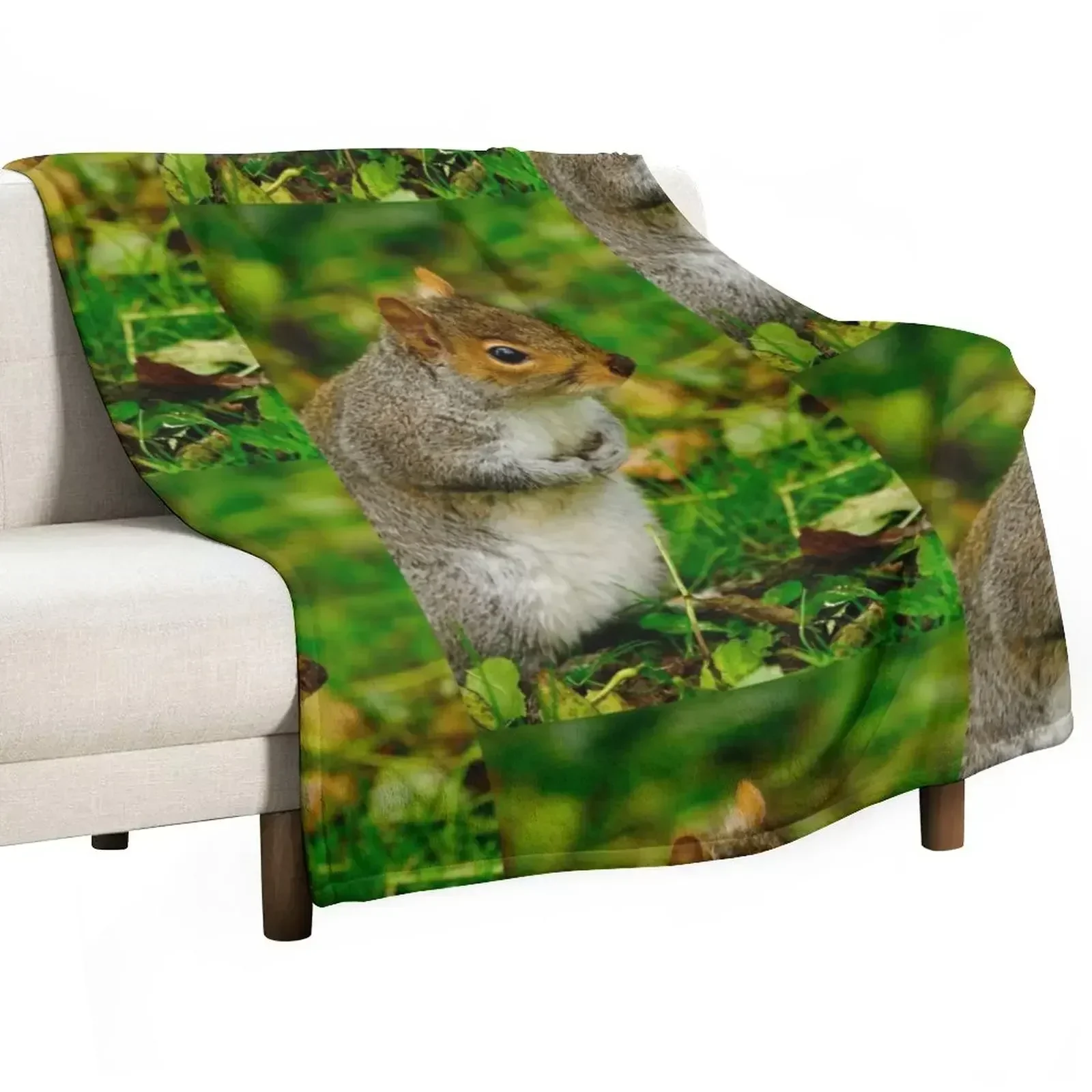 

New Grey Squirrel Throw Blanket heavy to sleep Blankets For Bed Summer Beddings Blankets