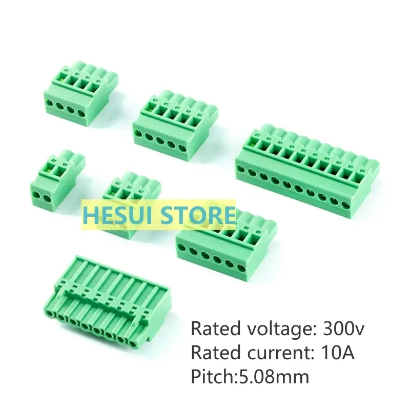 10 PCS KF2EDGKB-5.08-2/3/4/5/6/8/10P plug 5.08mm pitch plug-in terminal block