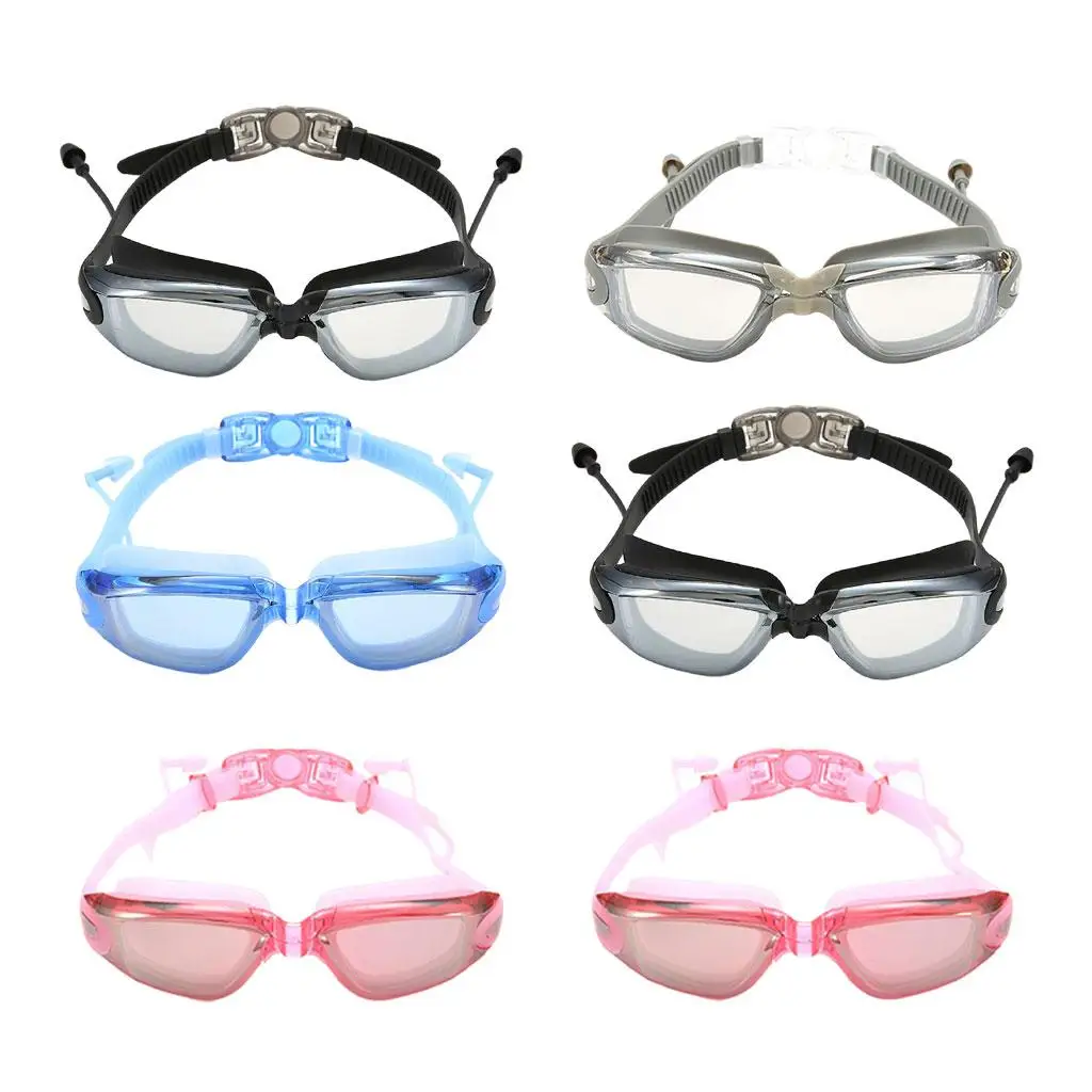 Silicone Swimming Goggles Polarized Anti-Fog Anti- with Earplug for Diving