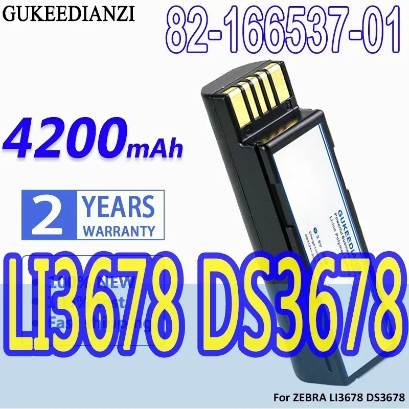 

82-166537-01 Long-Lasting Battery For Zebra LI3678 DS3678 QR Code Scanning Gun 4200mAh Premium Replacement