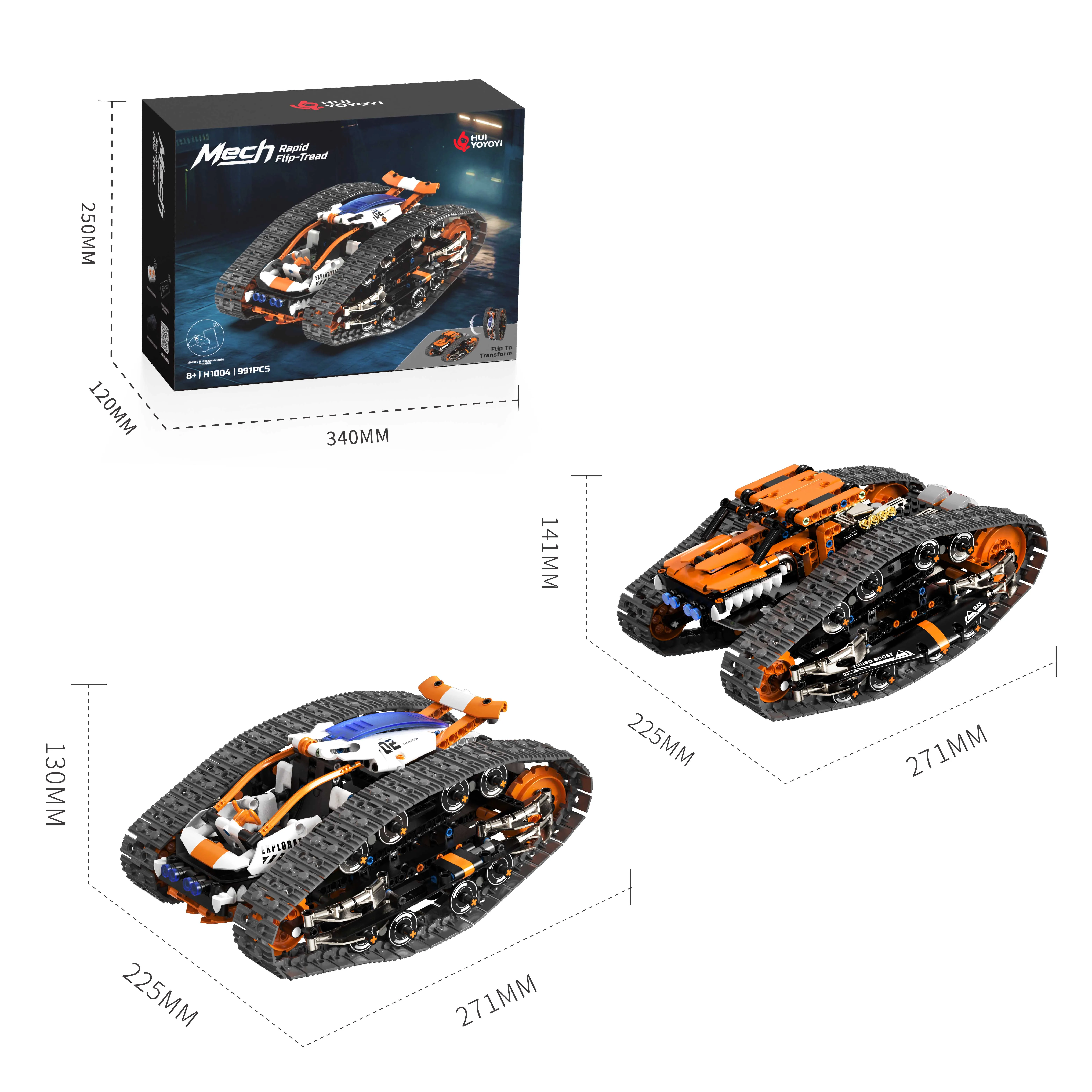 

991pcs Two-Way Mobile Racer Building Set Toy, Electric Remote Control with APP Programming, STEM Science Project for Age 8+