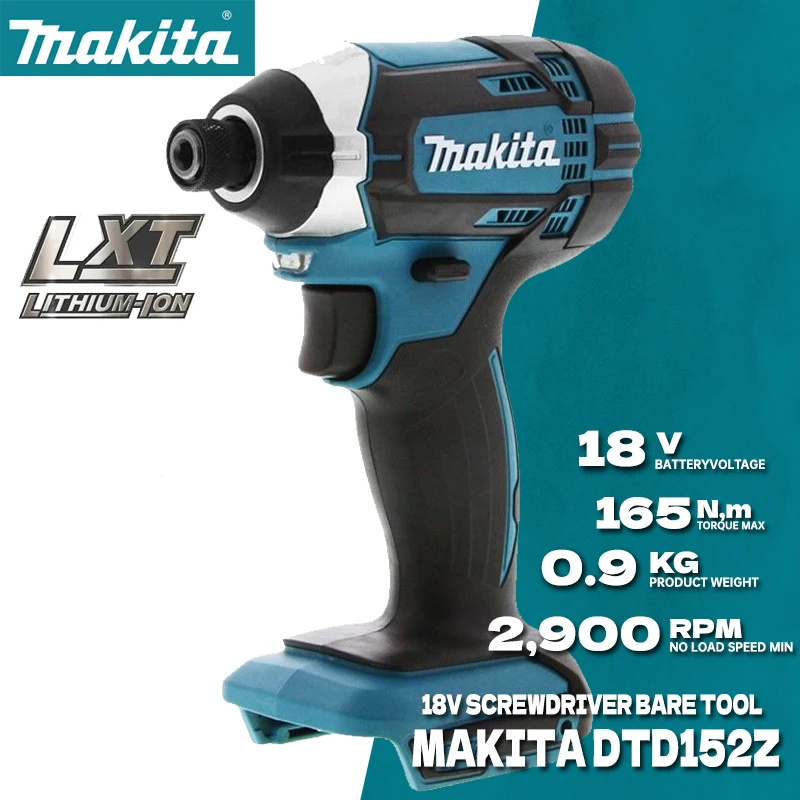 MAKITA DTD152Z 18V LXT Cordless Impact Driver Body Only Rechargeable Drill Driver Electric Screwdriver Makita Power Tool DTD152