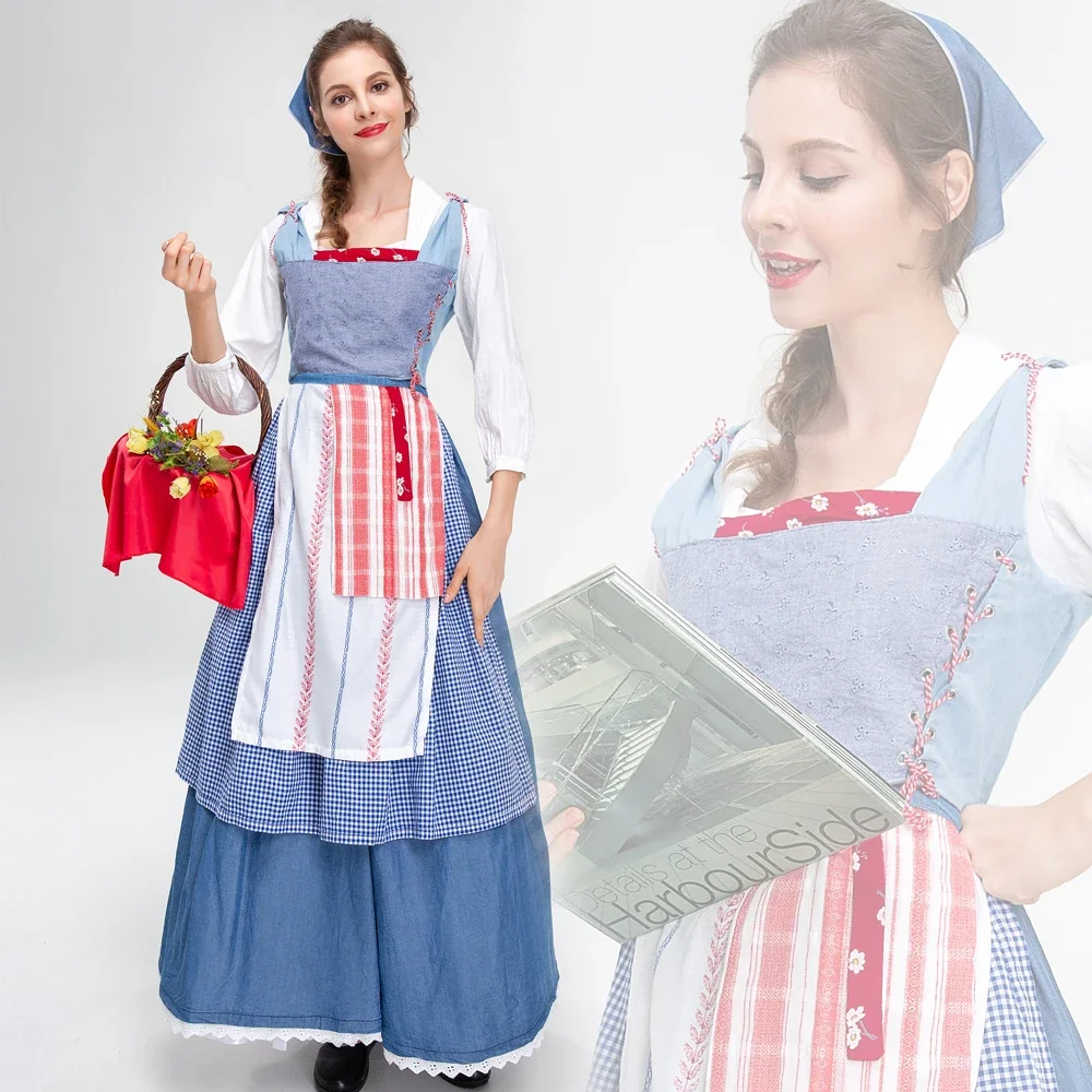 

Halloween Manor Maid Vintage Dress Beer Skirt Costume