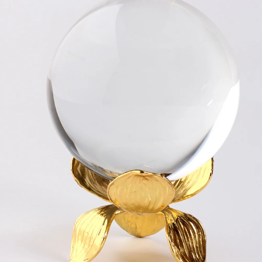 

2Pcs Leaf Shaped Metal Crystal Ball Display Stand Safe for Long Time Use Home Decor Crystal Ball Stand