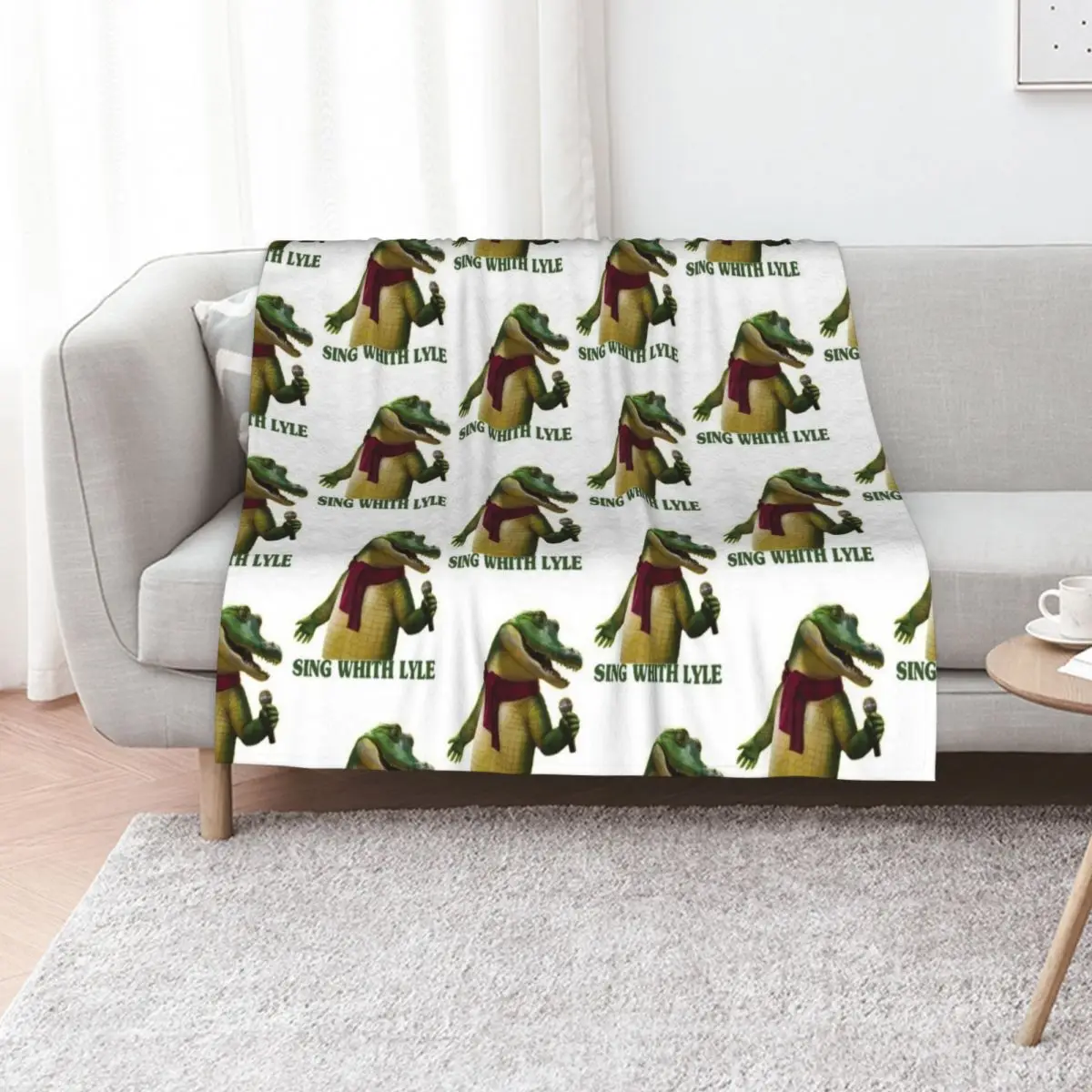 

Crocodile-Lyle Style funny shirt Throw Blanket blankets and throws Furry Plaid Kid'S Blankets