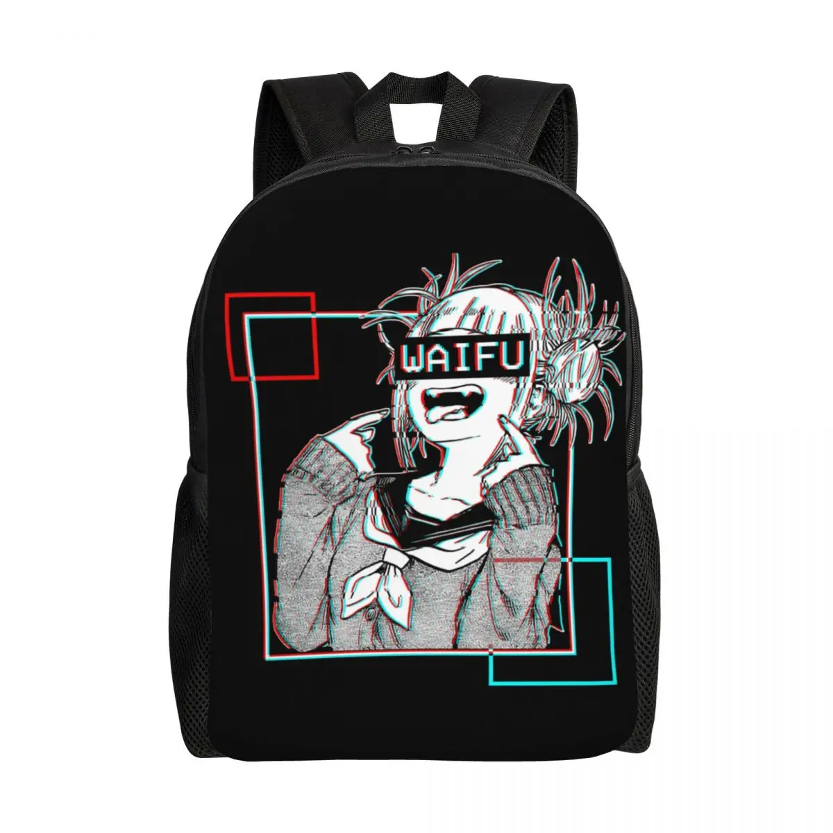 Personalized Toga Himiko Glitch Backpacks Women Men Casual Bookbag for School College My Hero Academia Bags