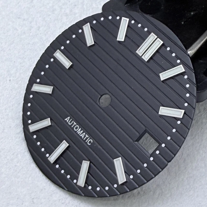 أفضل ساعة 30.5 مللي متر S شعار الفضة مسمار نوتيلوس الهاتفي صالح NH35/NH36/7S/4R حركة ساعة مزدوجة تعديل الملحقات