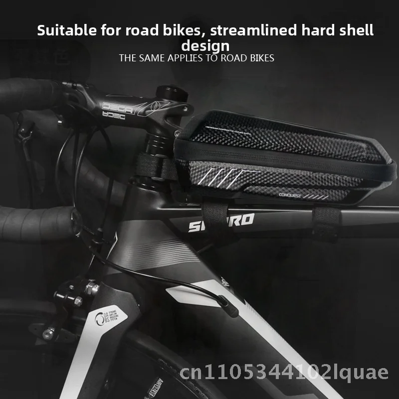 

Велосипедная сумка Wild Man с твердым корпусом, сумка из ЭВА для горного велосипеда, передняя балка, верхняя трубка, велосипедное оборудование, черный, емкость 1 л