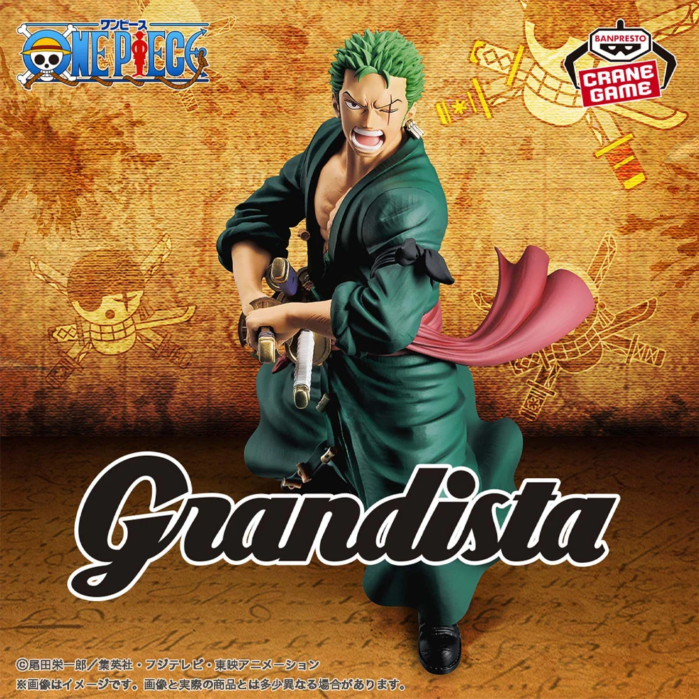 In Stock Original BANPRESTO Grandista One Piece Roronoa Zoro Figure Anime Model Genuine Boxed Toy