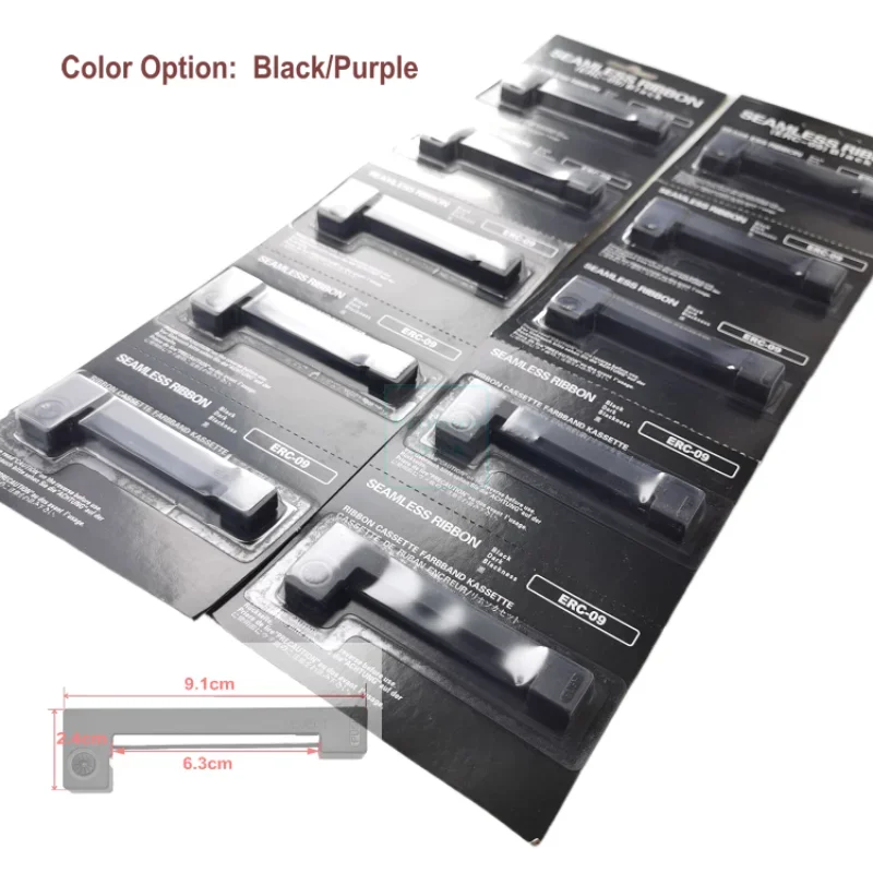 ERC09 ERC-09 ERC09B Schwarz Lila Nahtloses Band zur Verwendung in Passform für Epson M160 M180 M190 M191G M163 M164 M181 M182