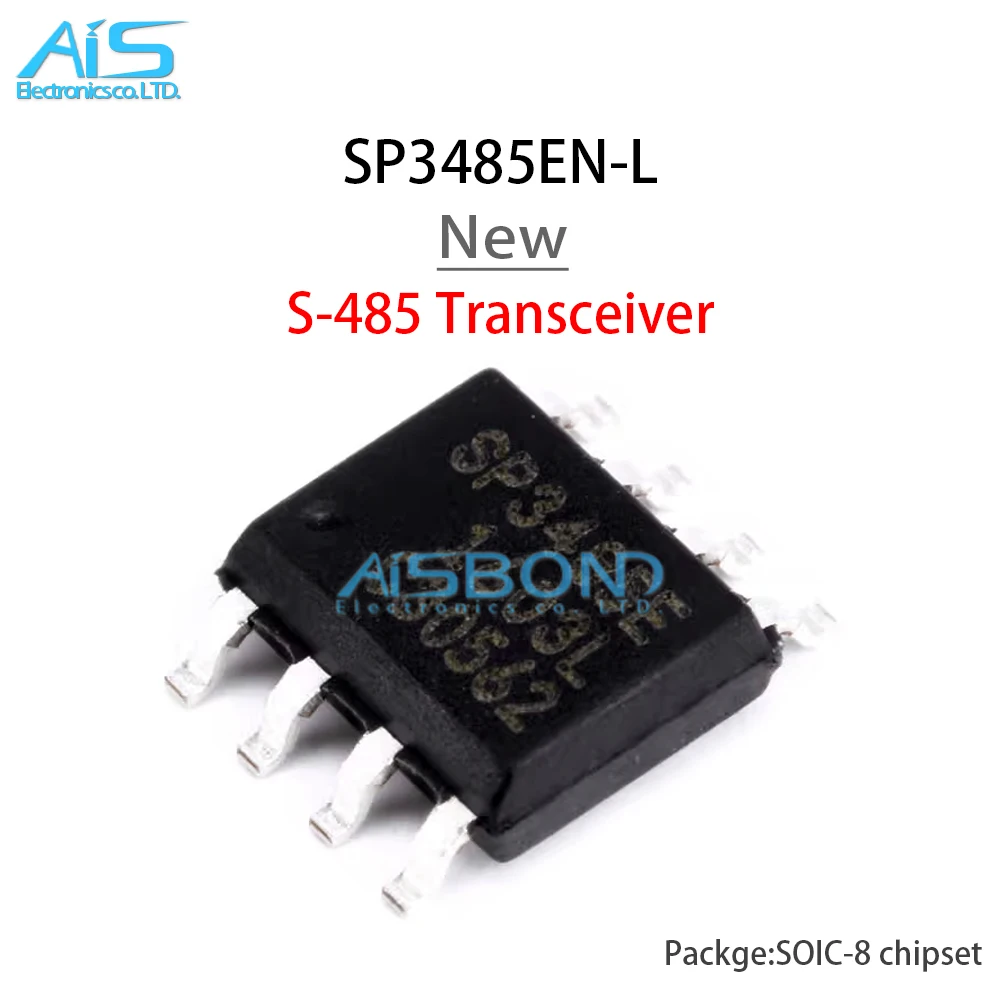 

10Pcs/Lot New SP3485EN-L SP3485E SOP-8 3.3V Low Power Half-Duplex RS-485 Transceiver IC