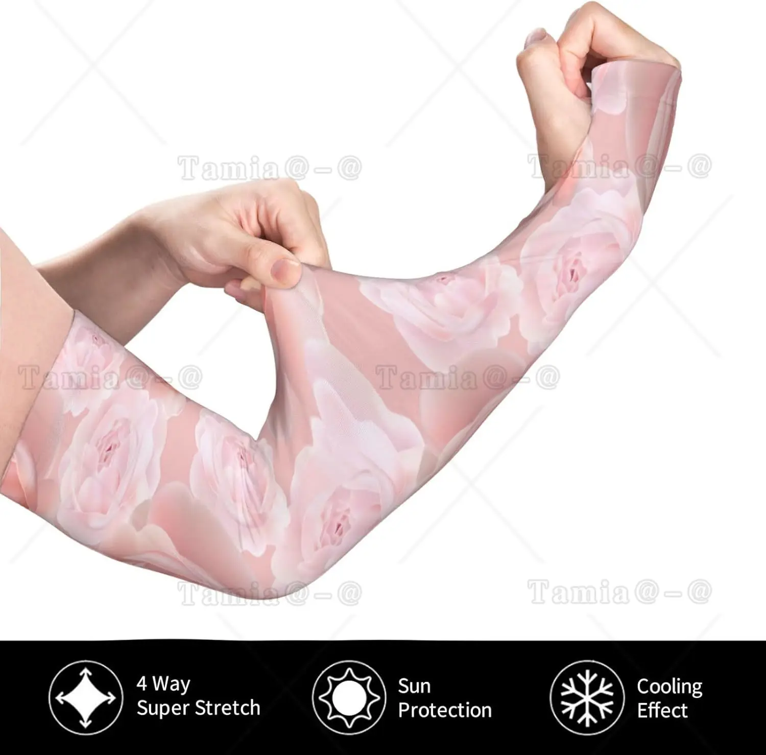 Rose Flower Arm Sleeves Rose Arm Cover  Flower Cooling Arm Sleeves for Outdoor