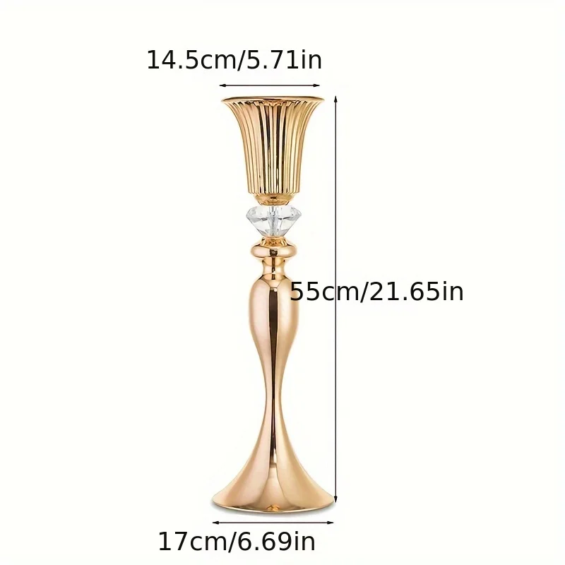 

Elegant Iron Art Wedding Flower Stand Centerpiece - Decorative Metal Vase for Artificial Flowers, Faux Flowers, Fake Flowers - P