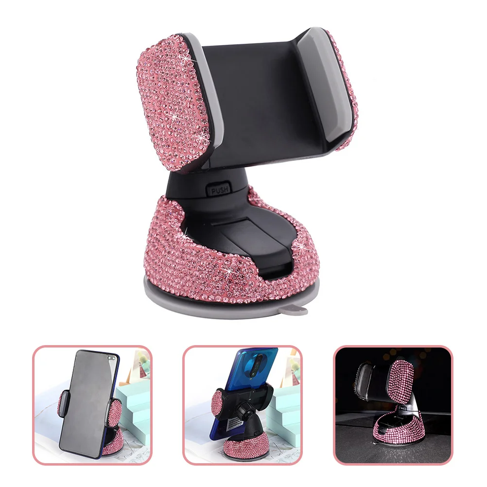 

Bling Car Phone Holder Mount for Women Multi Angle Adjustable Compact Strong Non Slip Stand Dashboard Air Vent Clip Convenient