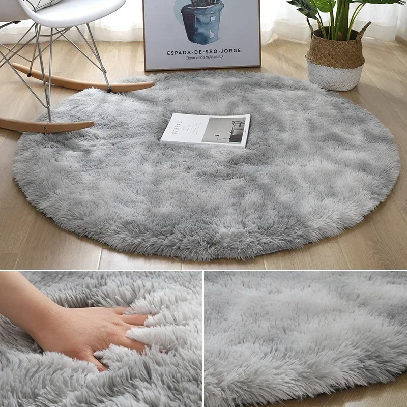 

Plush Round Rug Mat Fluffy White Carpets for Living Room Soft Home Decor Bedroom Kid Room Decoration Salon Thick Pile 26323557