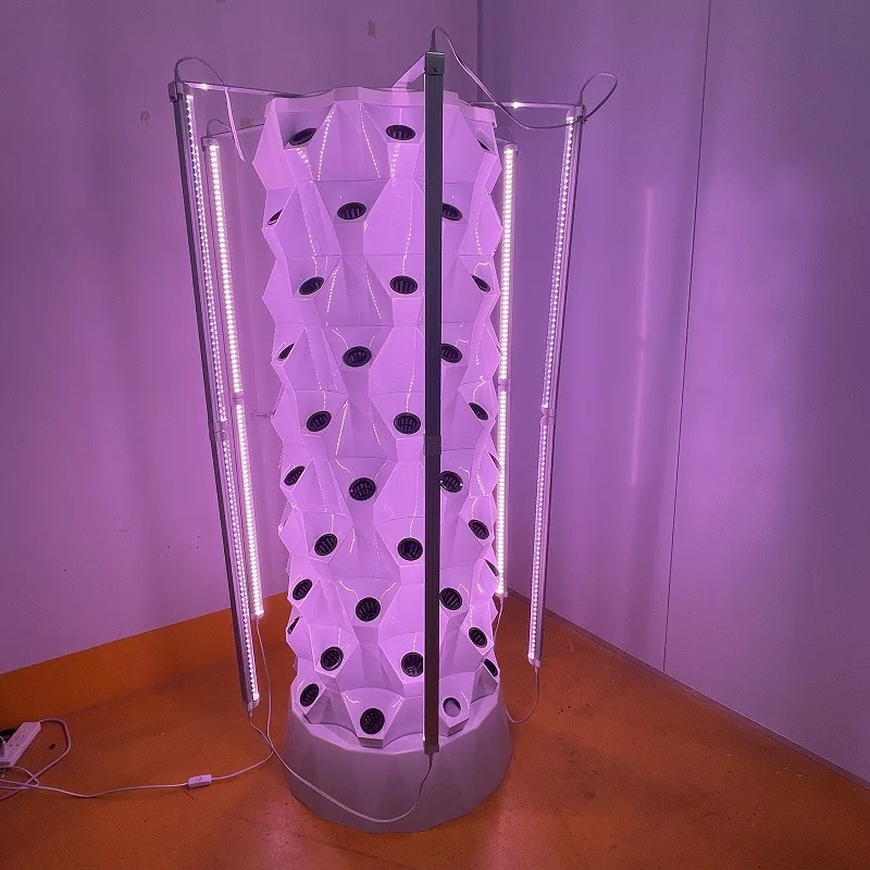 Large Indoor Farming Vertical Hydroponic Pineapple Tower Garden Aeroponic Growing Tower with LED Lights