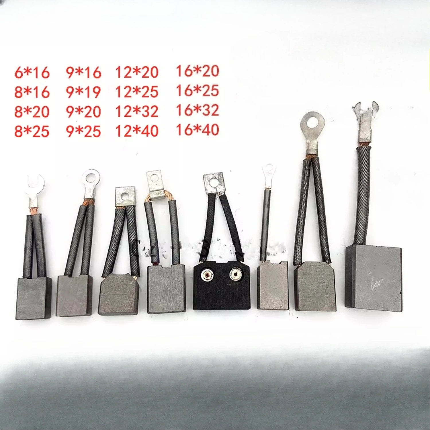 10PCS Stacker Forklift Forklift DC Motor Carbon Brush Steering Electric Vehicle 6X16 8X20 10X20 12.5X20