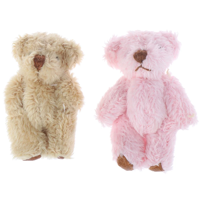 4.5CM Cute Bear Doll Long hair Bear DIY Clothes Or Mobile Handmade Accessories