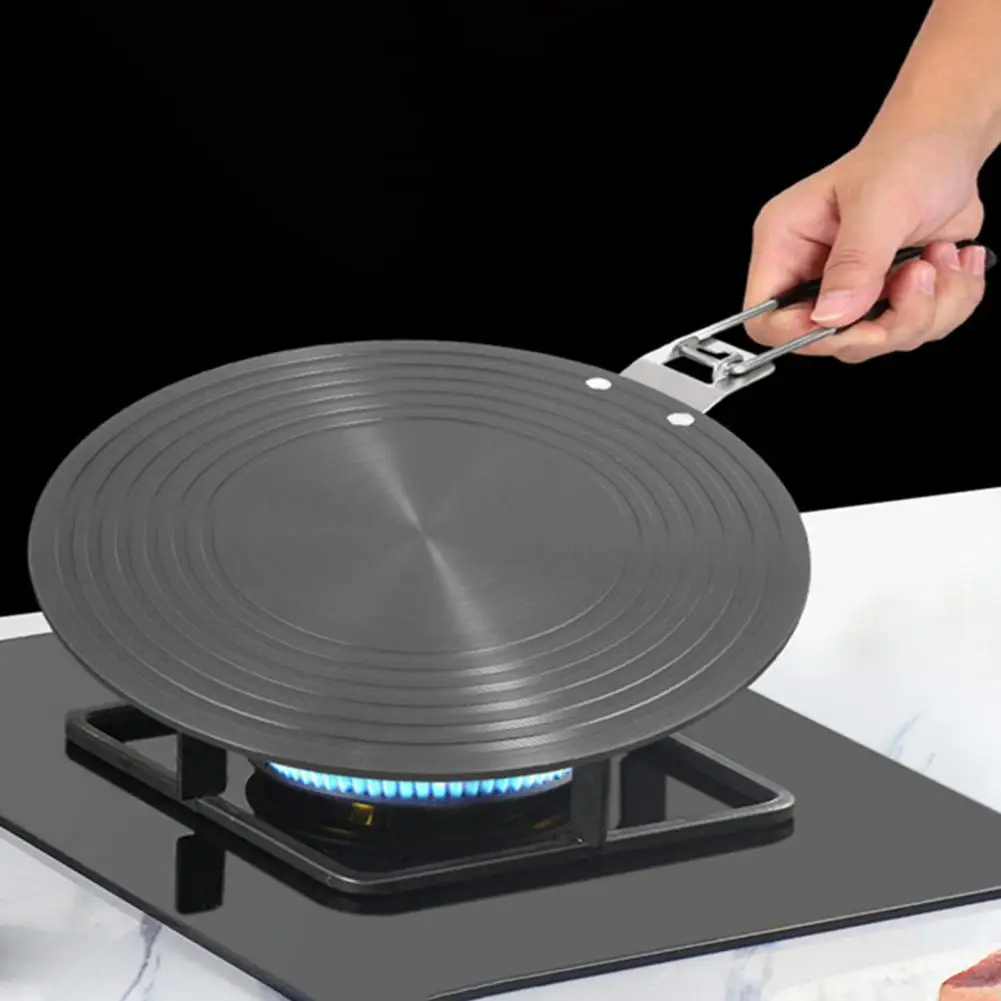 24/28cm Gas Stove Simmer Plate With Anti-Scalding Handle Quick Heating Round Heat Diffuser Prevent Boiling Cookware Accessories