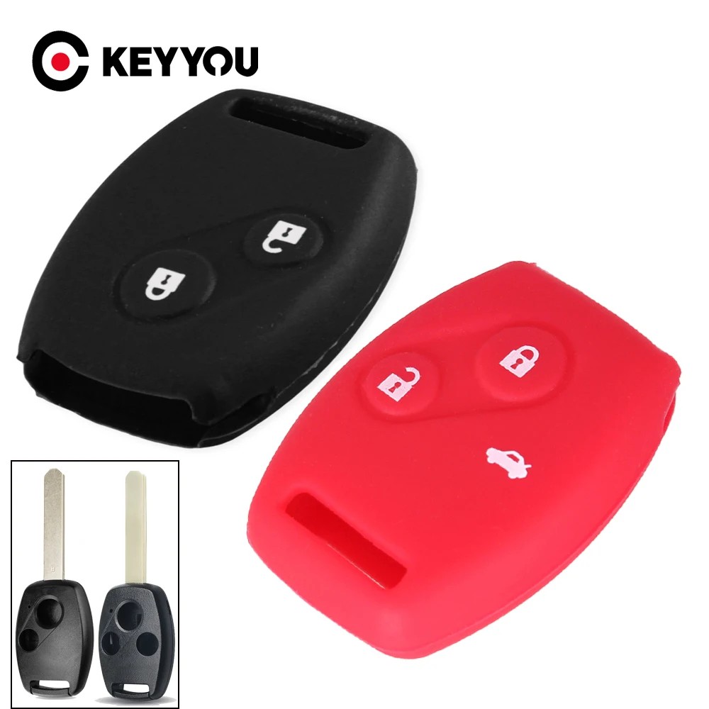 Soft Hot Silicone Key Case Smart Car Key Cover For Honda Accord VII CRV Civic Frv Insight Shuttle Stream Jazz FIT Pilot