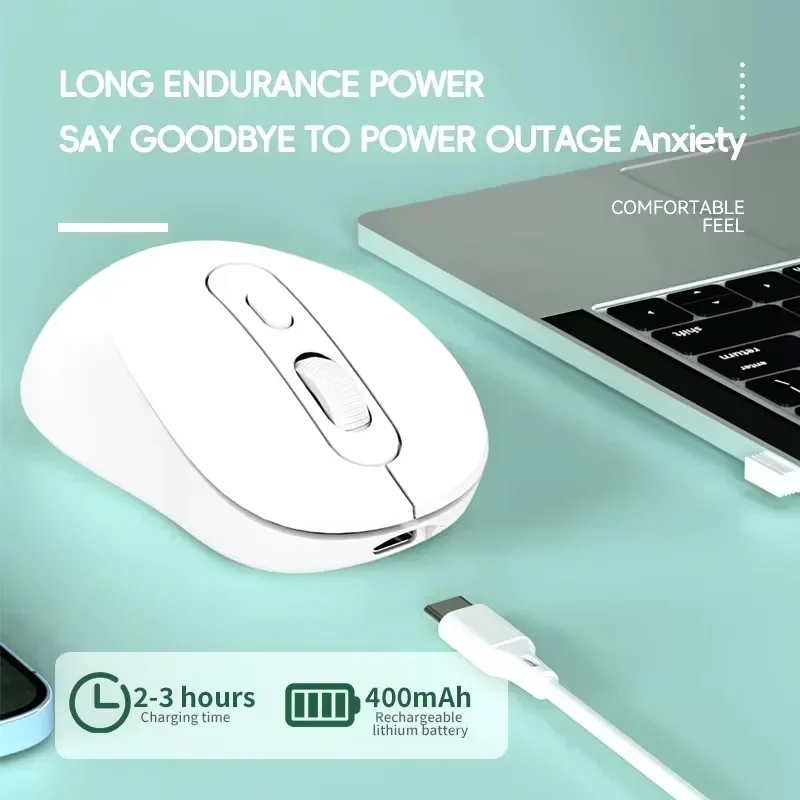 

Wireless Bluetooth Mouse, 1600DPI Adjustable 2.4G Dual Mode Hua, TYPE-C Charging Ergonomic Silent Mouse, Samsung Office Laptop