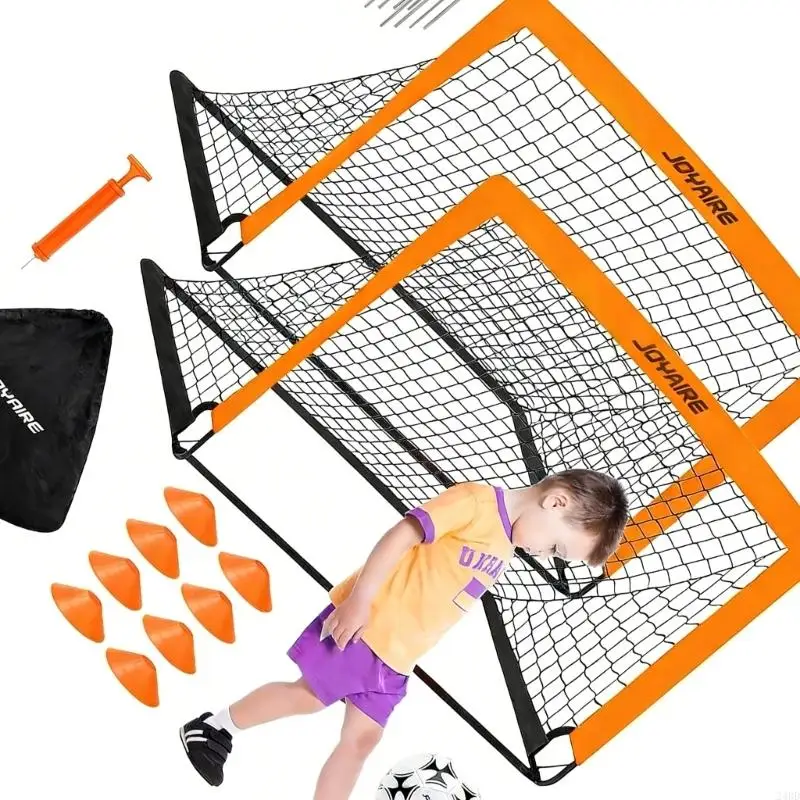

Portable Soccer Goal Set with Reinforced Fabric and Glass Fiber for Long Lastings performances 24BD