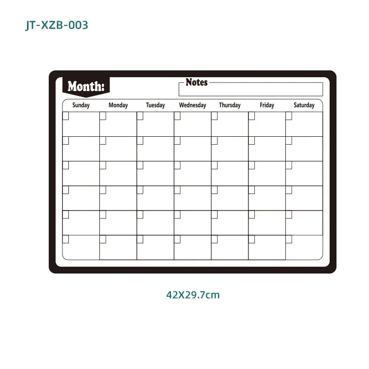 المغناطيسي الثلاجة ملصق التقويم السبورة الجدار ملصق خطة التعلم الجدول الثلاجة ملصق رسالة المجلس A3 #5