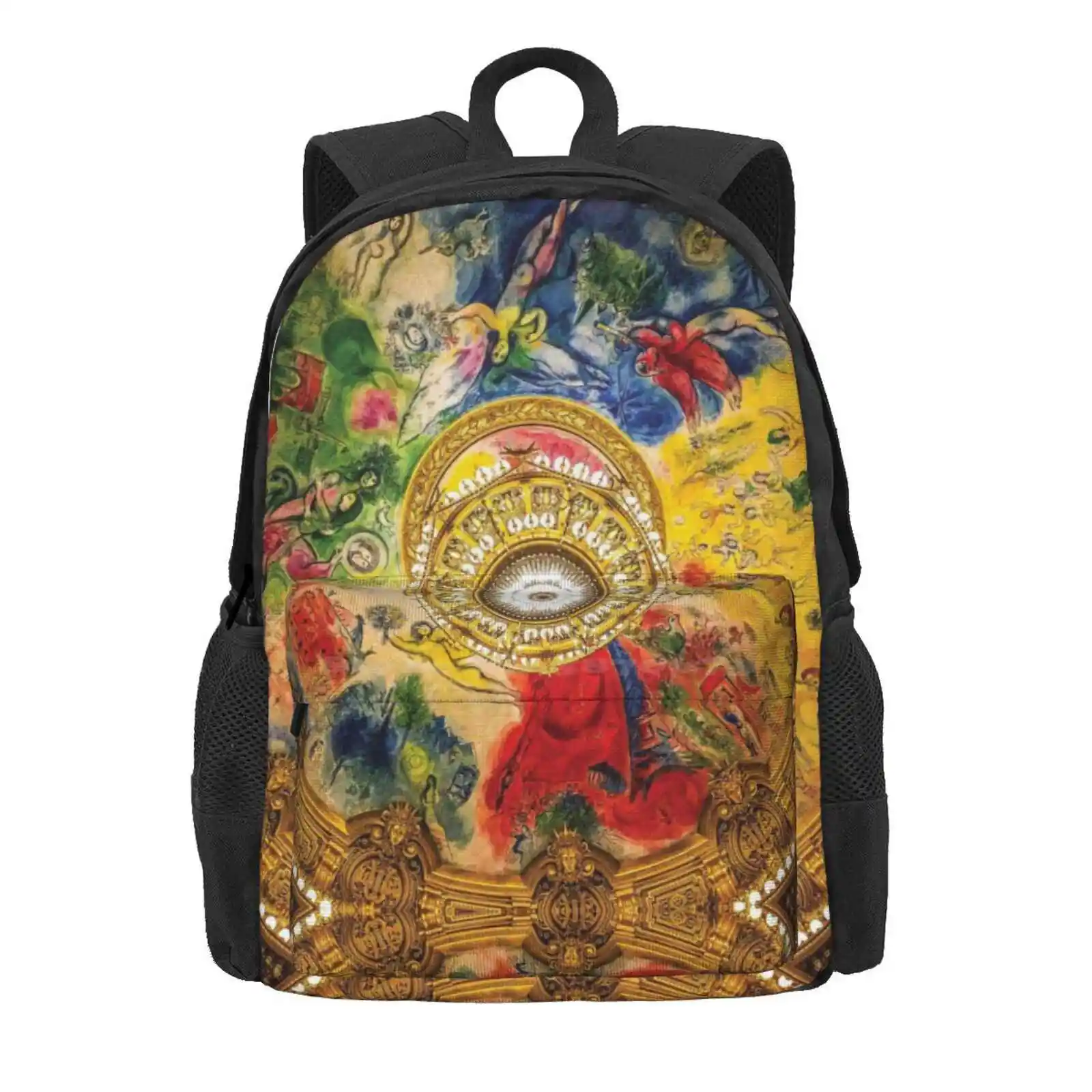 Chagall Brilliance Hot Sale Schoolbag Backpack Fashion Bags Architecture Beauty Chagall Palais Opera House Ceiling The Churches