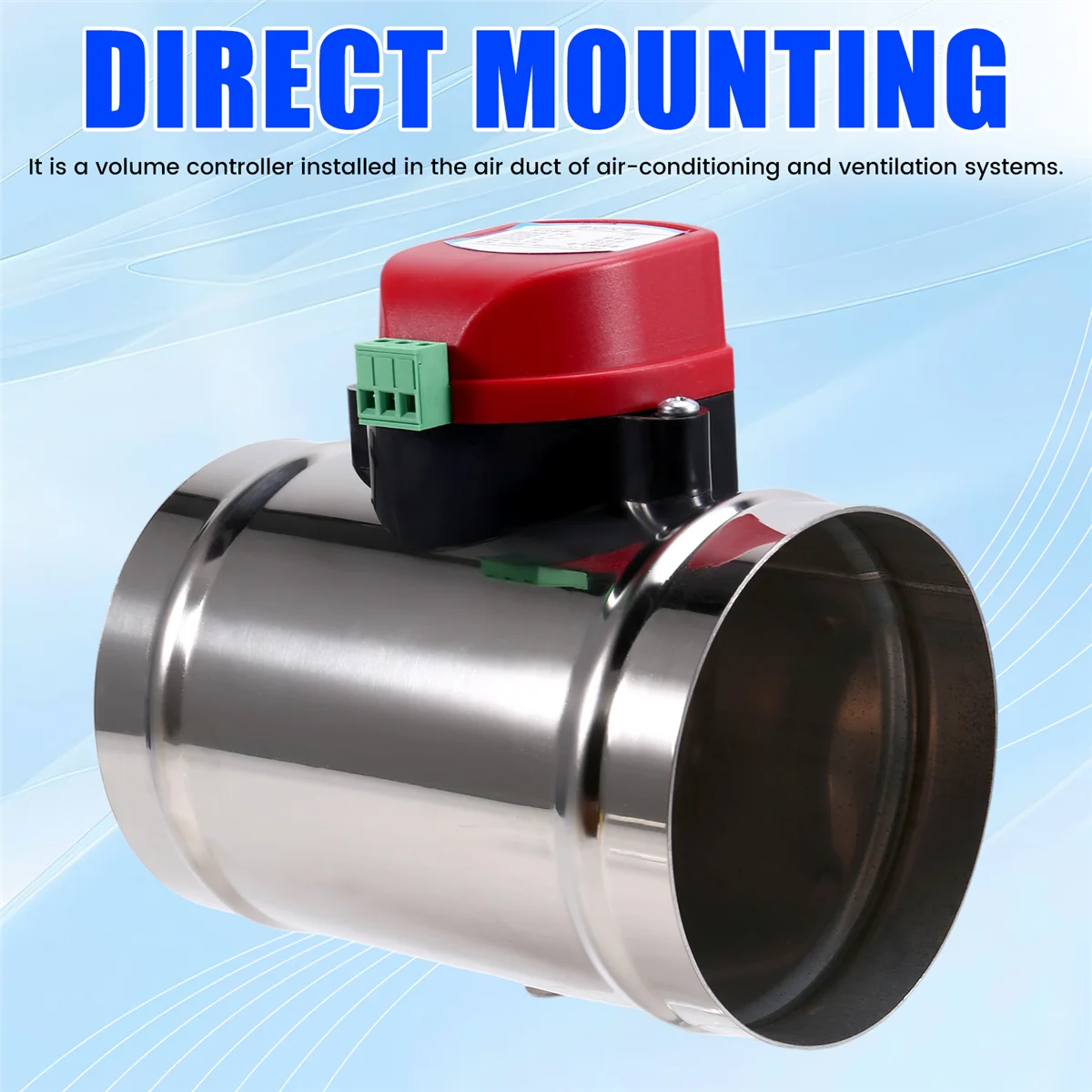 صمام هواء كهربائي من الفولاذ المقاوم للصدأ 220 فولت، صمام فحص بمحرك لأنبوب 4 بوصة 100 مم