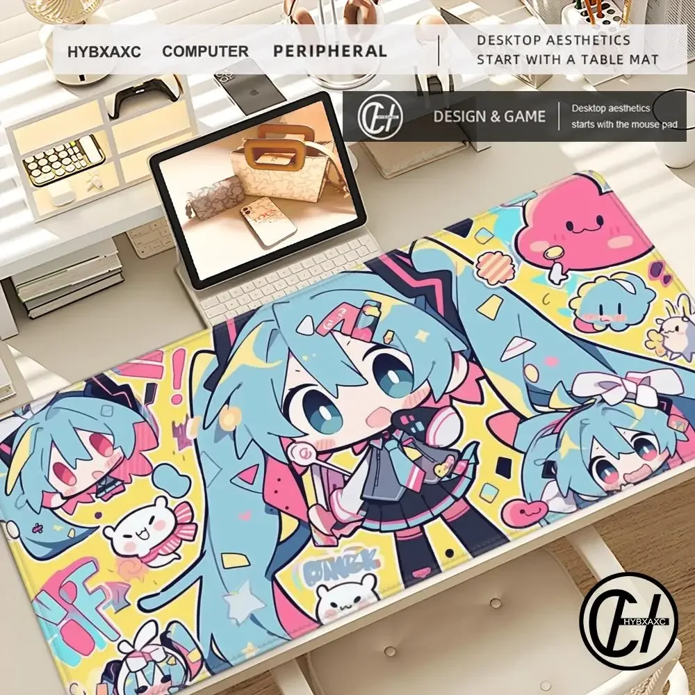 

H-HATSUNE-MIKU GIRL INS Tide Large Gaming Laptop Computer Desk Mat Mouse Pad Mouse Mat Notbook Mousepad Gamer Girls Bedroom