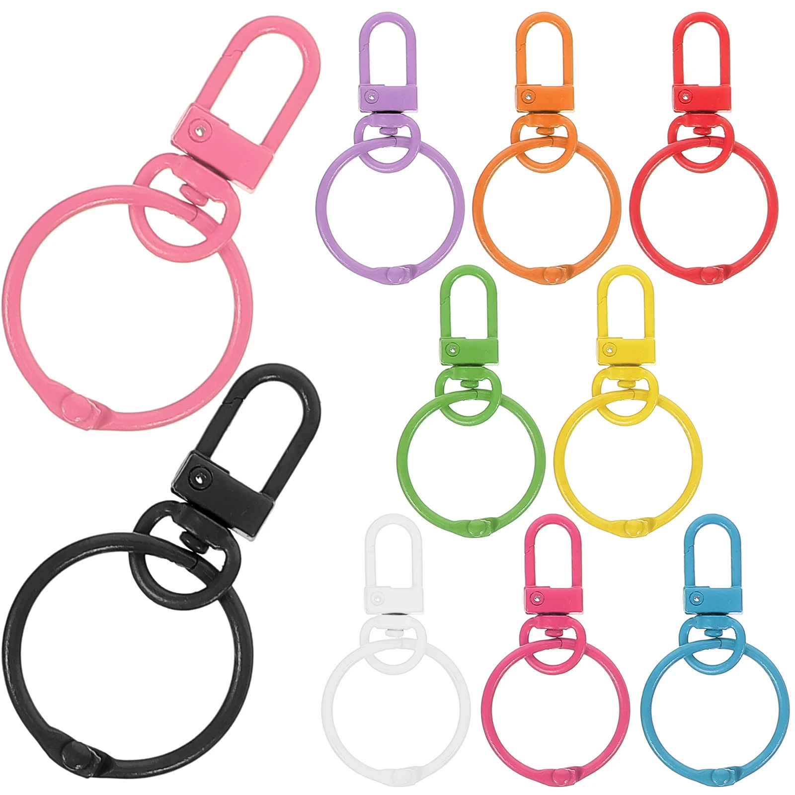 

10 Pcs Revolving Door Keychain Rings Zinc Alloy Lobster Claw Clasps for DIY Bag Hardware Key Buckle Accessories