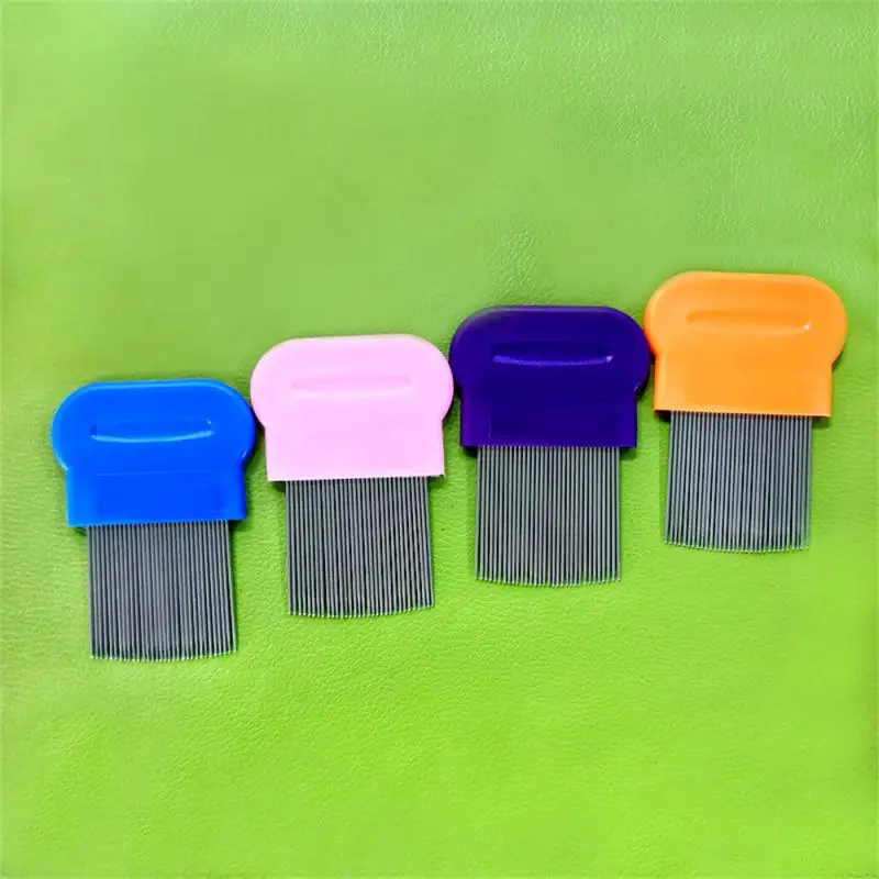 Long Teeth Hair Lice Comb Stainless Steel Flea Nit Dust Removal Super Fine Brush Long Teeth Hair Lice Comb Density Teeth Brush