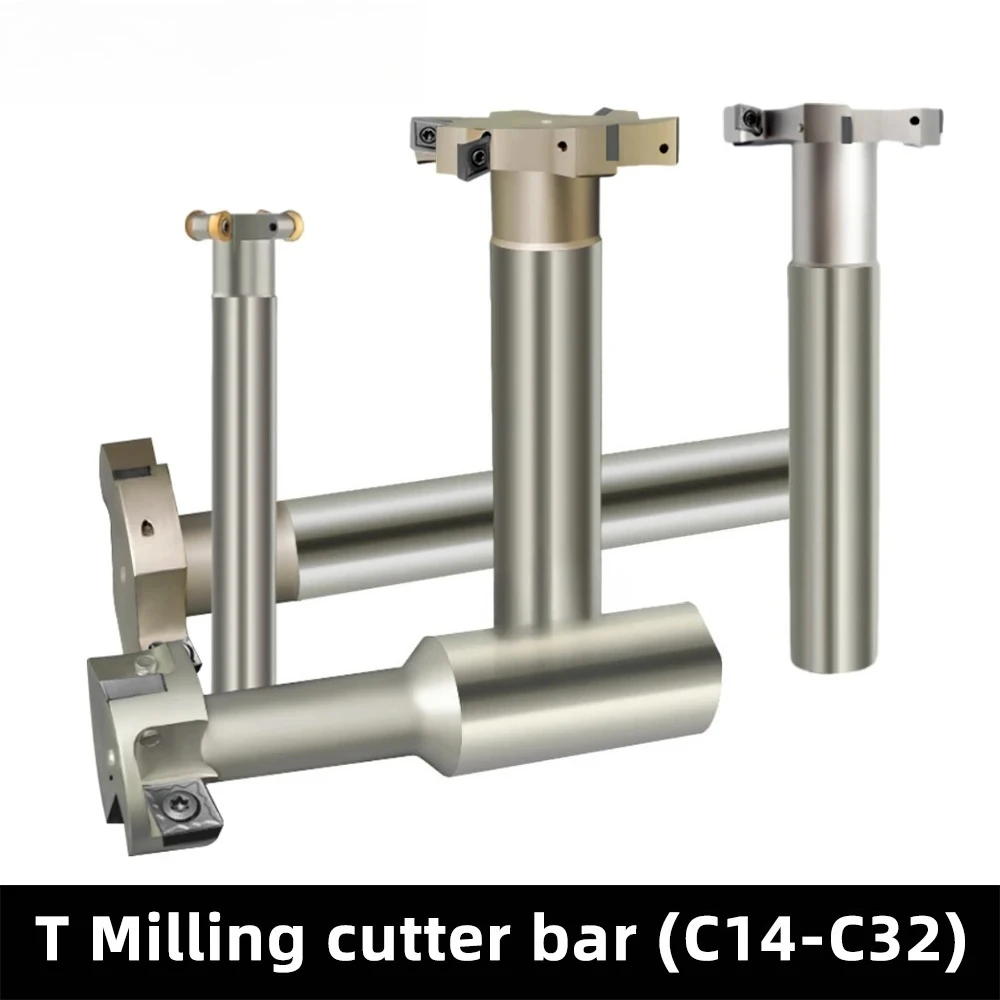 HTS TMR Side Milling Slot Milling Cutter bar Shock Resistant Straight Shank CNC Machining Center T Type Groove Cutter Tools ATS