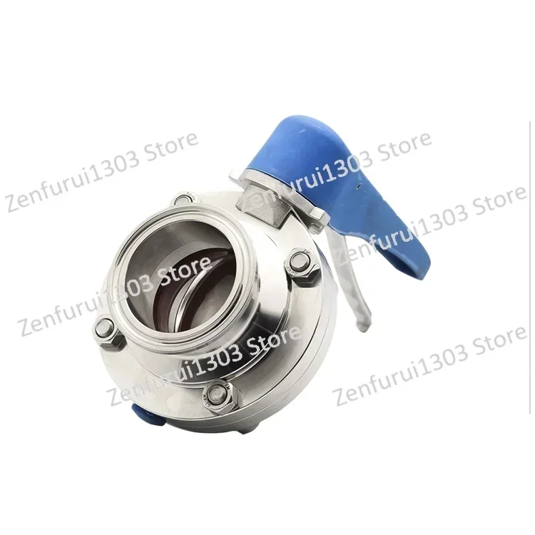 Manual DN150 DN300 Sanitary Servo SS Butterfly Valve With Trigger Handle